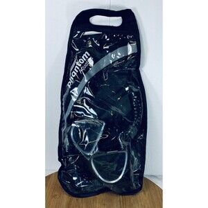 Phantom Aquatics 3 Window Mask Dry Snorkel Combo Black Snorkeling diving